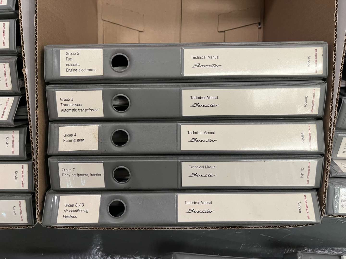 <p>Four Boxes Of Porsche Manuals&nbsp;</p>