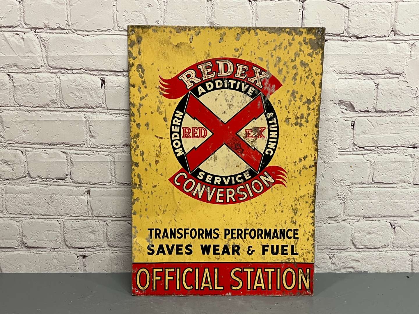 <p>Redex Official Station Tin Sign</p>