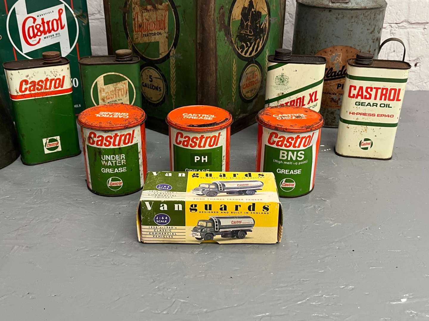 <p>Quantity of Castrol Oil Cans Etc</p>
