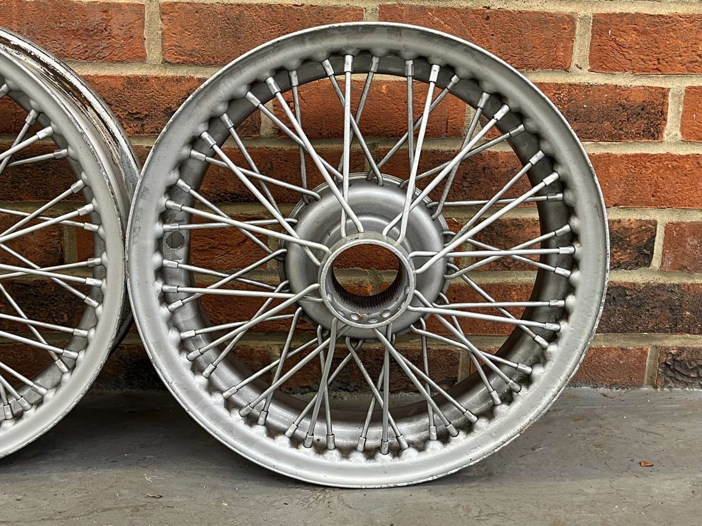 <p>Four Austin Healey Wire Wheels</p>