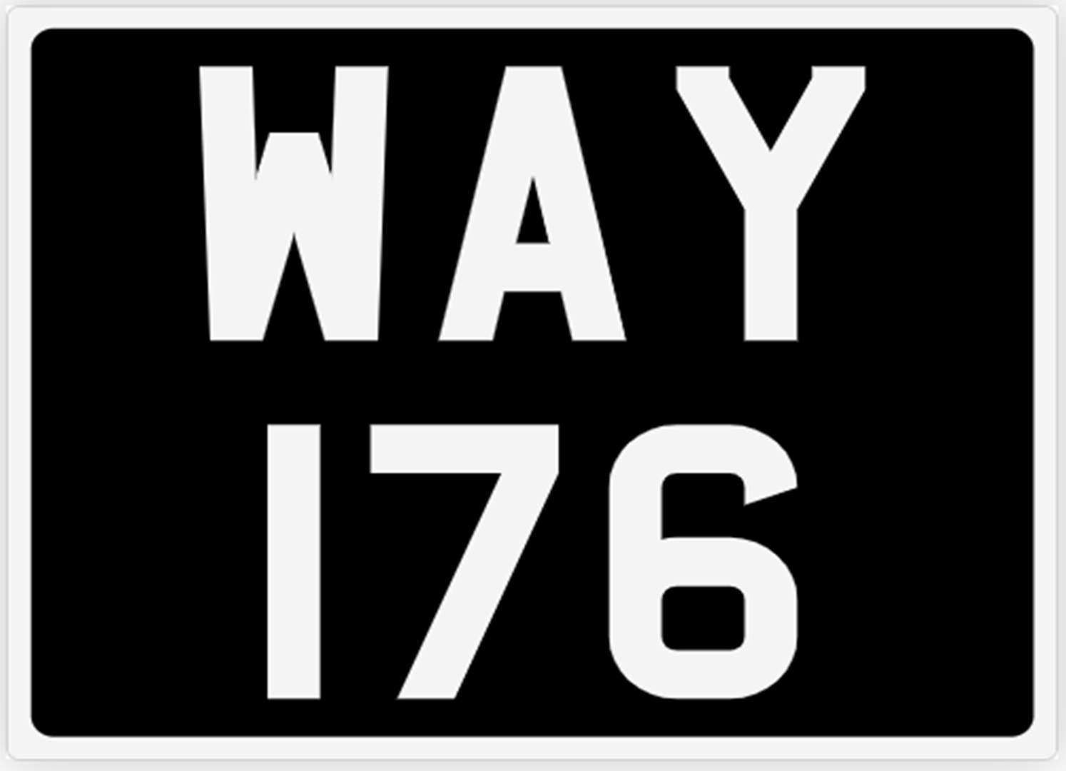 <p>&nbsp; WAY 176 Registration Number&nbsp;</p>