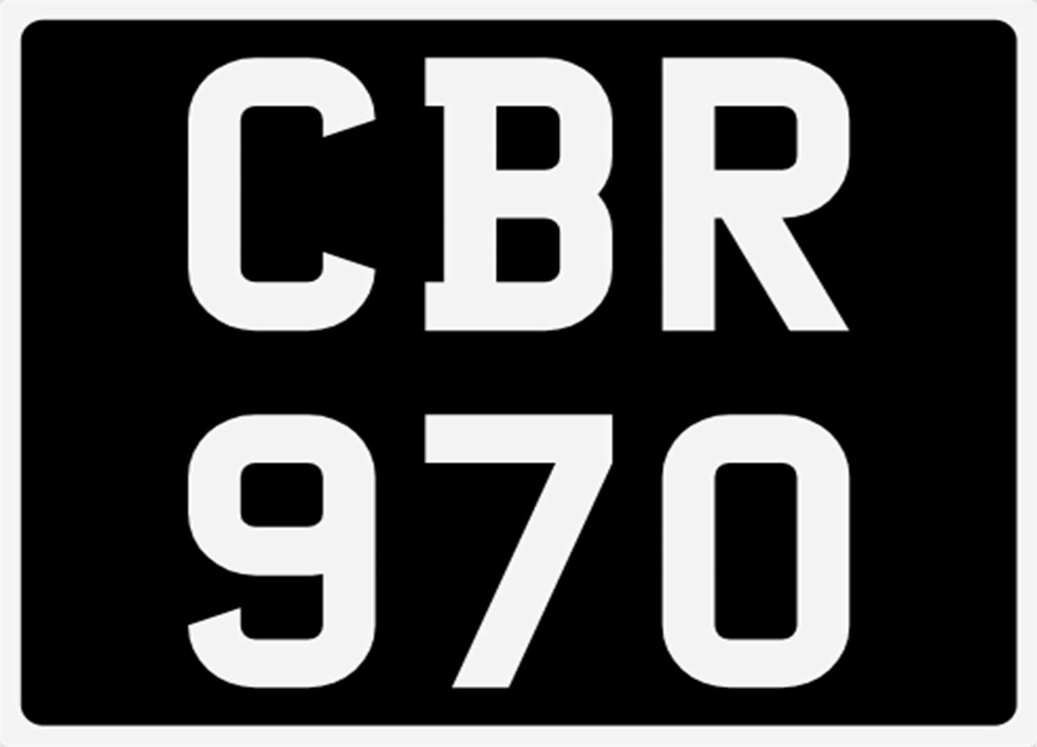 <p>&nbsp; CBR 970 Registration Number&nbsp;</p>
