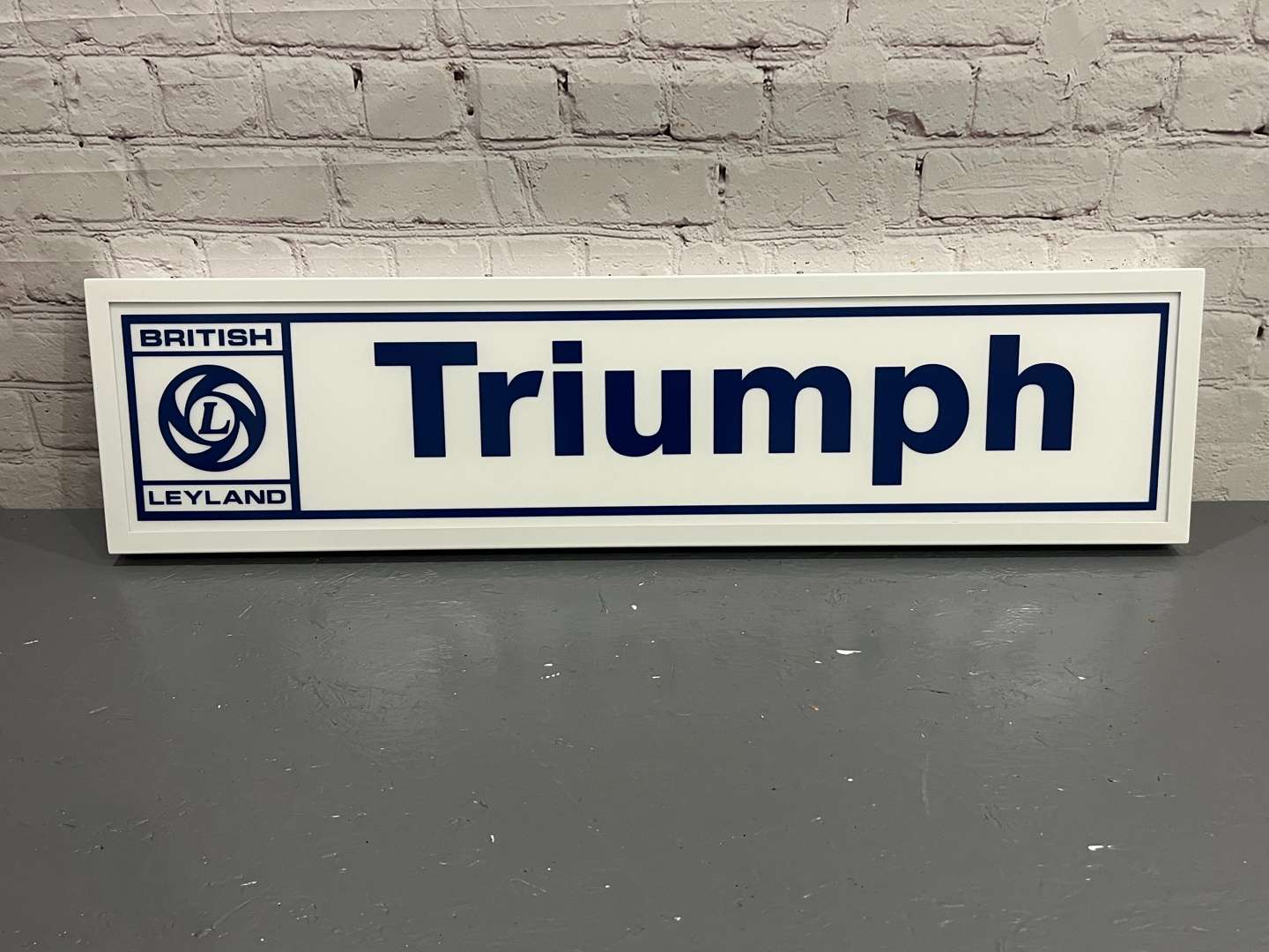 <p>Triumph Modern Metal Framed Illuminated Sign</p>