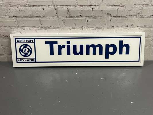 Triumph Modern Metal Framed Illuminated Sign | Sat 1st November ...