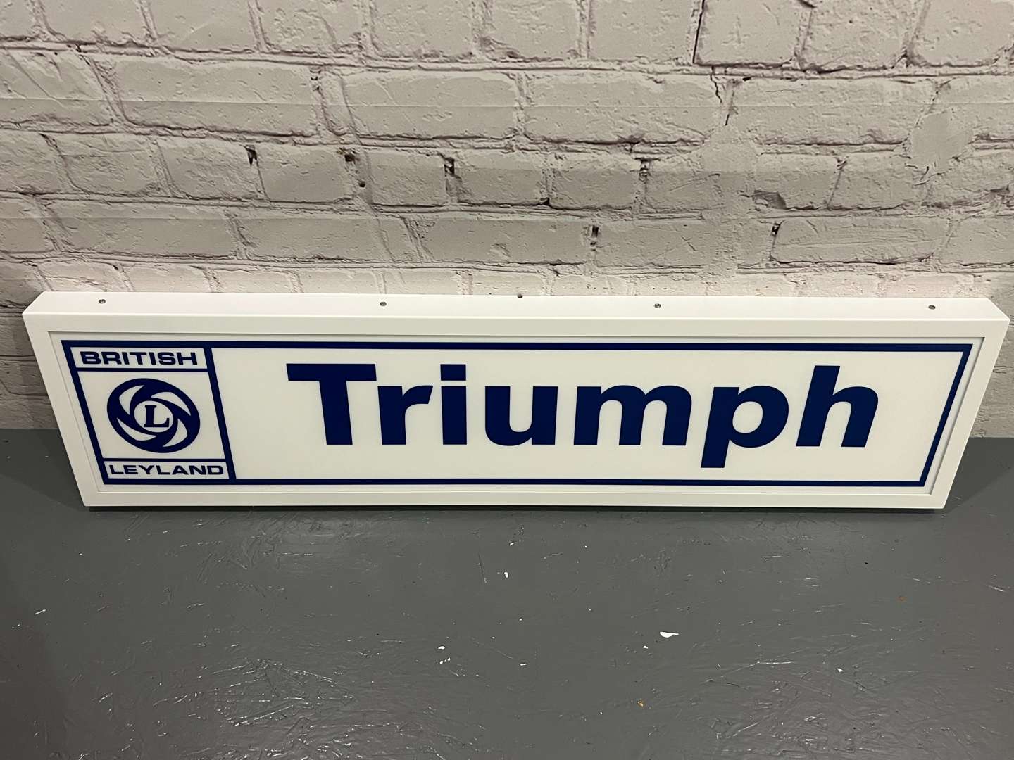 <p>Triumph Modern Metal Framed Illuminated Sign</p>