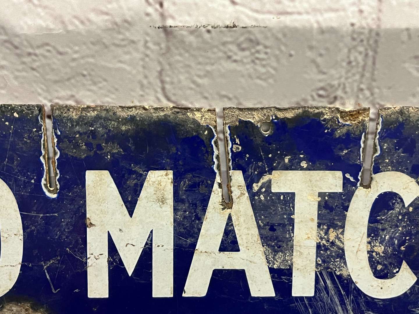 <p>No Matches, No Smoking Warning Enamel Sign</p>