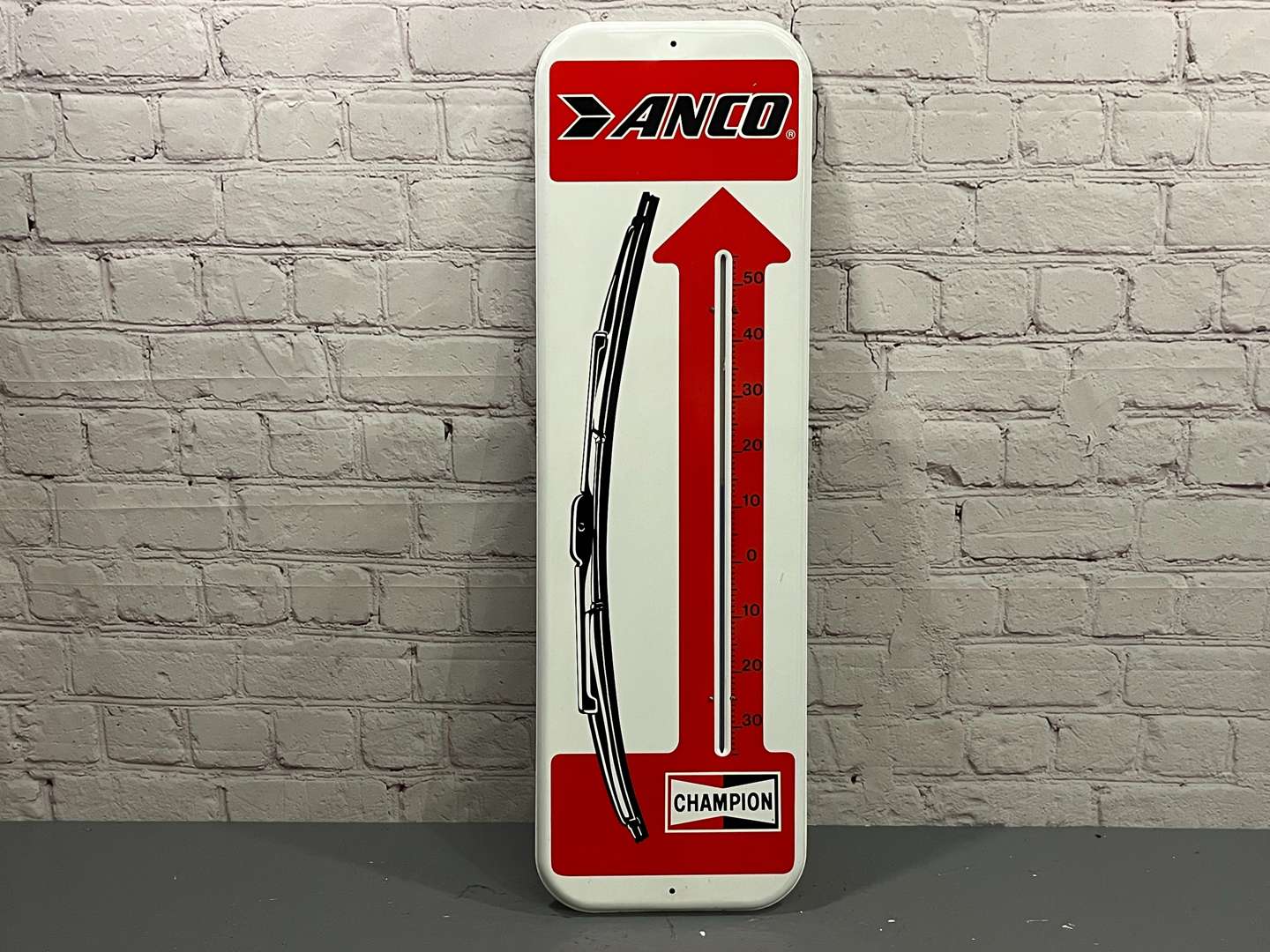 <p>Anco Champion Spark Plug NOS Thermometer Sign</p>