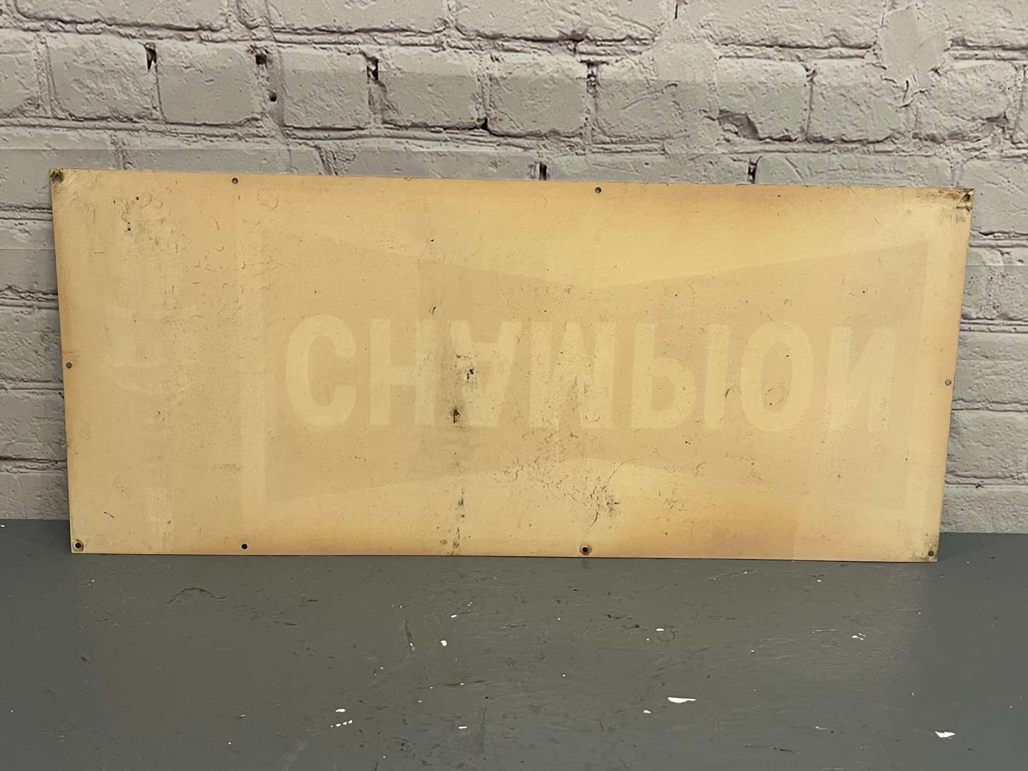 <p>Champion Plastic Spark Plug Sign</p>