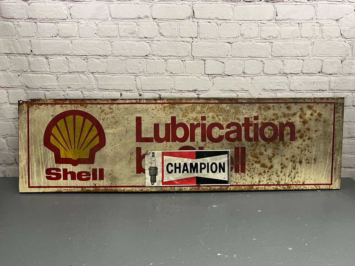 <p>Shell Lubrication By Shell Metal Sign</p>