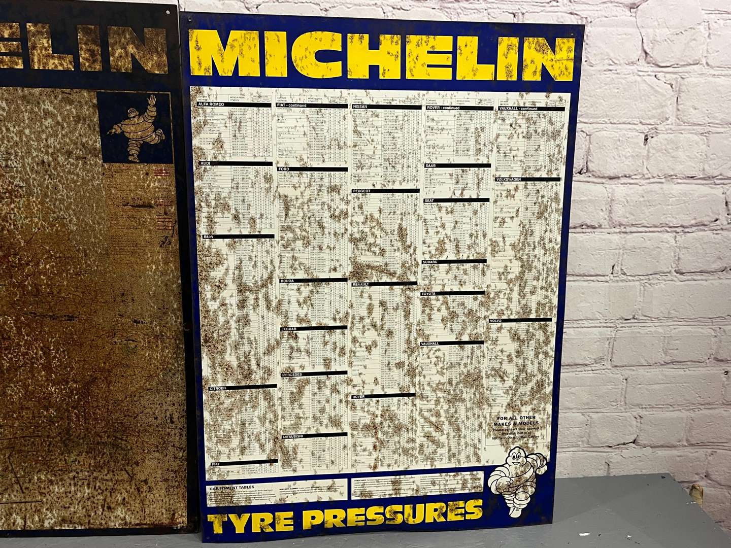 <p>Michelin Map and Tyre Pressure Original Signs (2)</p>