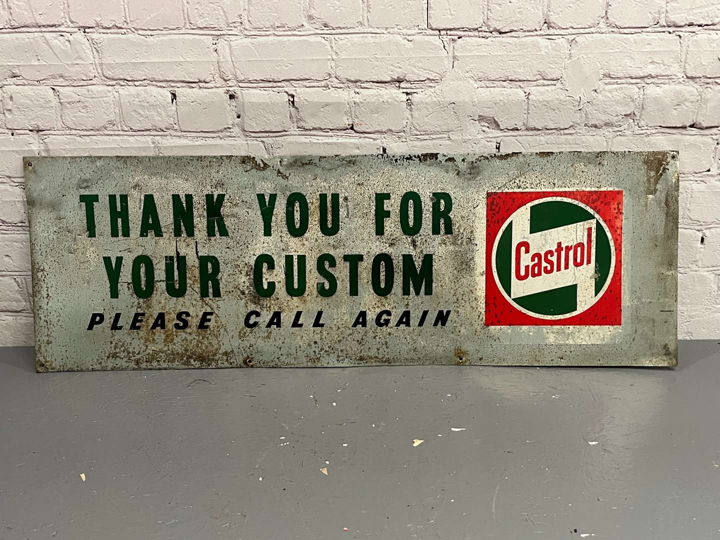 <p>Castrol “Thank You For Your Custom” Aluminium Sign</p>