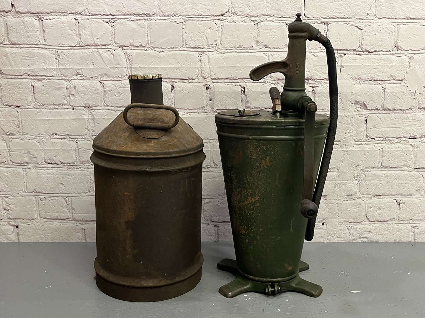 <p>Gear Oil Forecourt Pump and Early Castrol Oil Drum (2)</p>