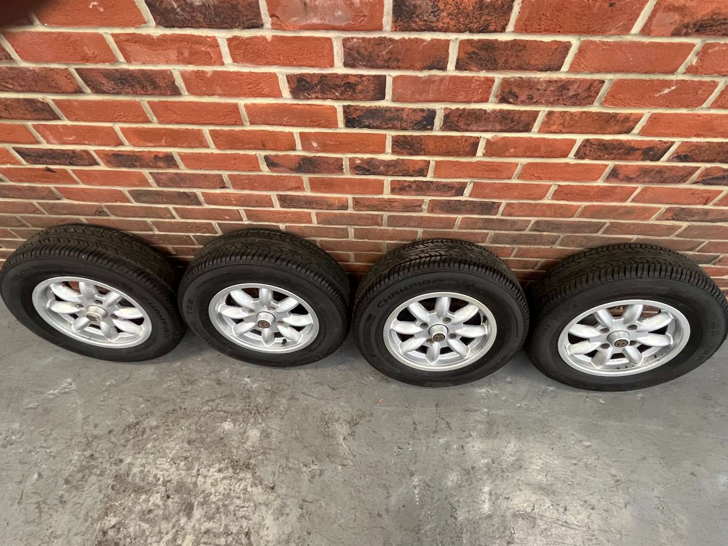 <p>Set of Four MGB Minilite Alloy Wheels</p>