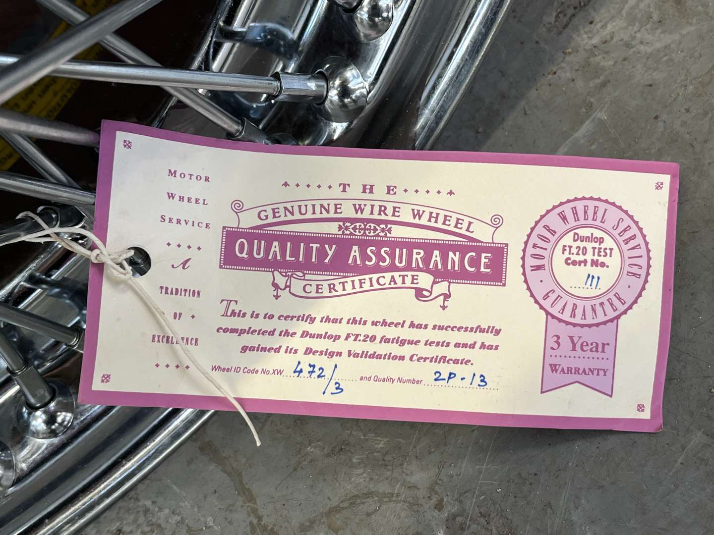 <p>Set of Four NOS Jaguar Chrome Wire Wheels</p>