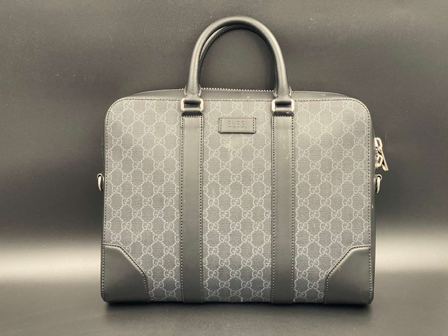 <p>GUCCI, GG-monogrammed cross-body messenger bag,</p>