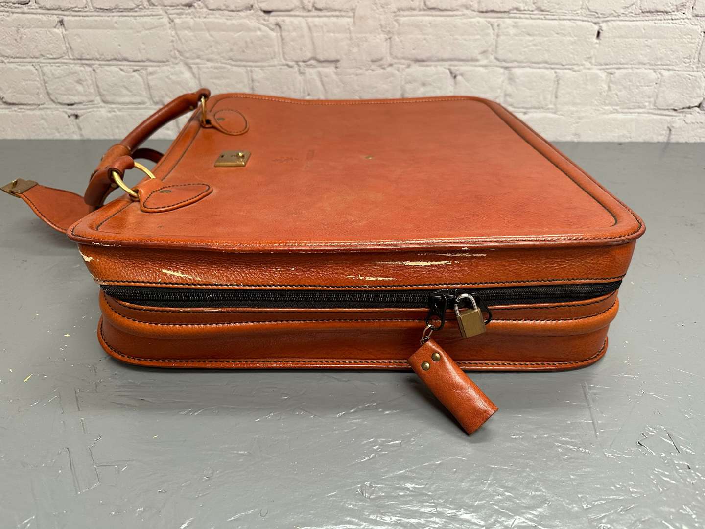 <p>FERRARI, “Testarossa” 1980's stitched leather suitcase,</p>