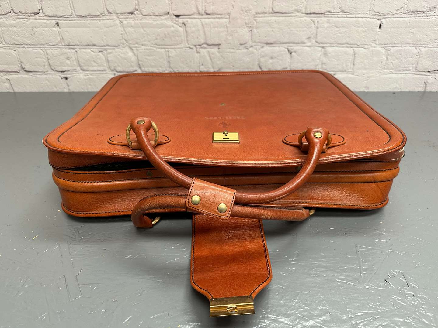 <p>FERRARI, “Testarossa” 1980's stitched leather suitcase,</p>