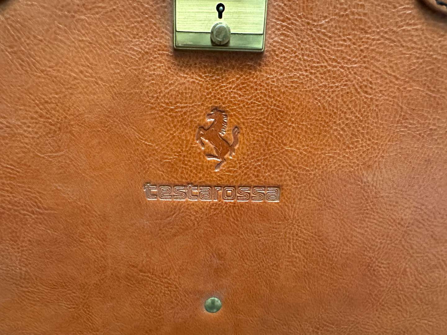<p>FERRARI, “Testarossa” 1980's stitched leather suitcase,</p>