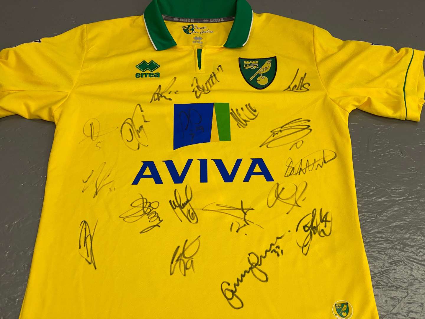 <p>NORWICH CITY, Aviva, signed football shirt</p>