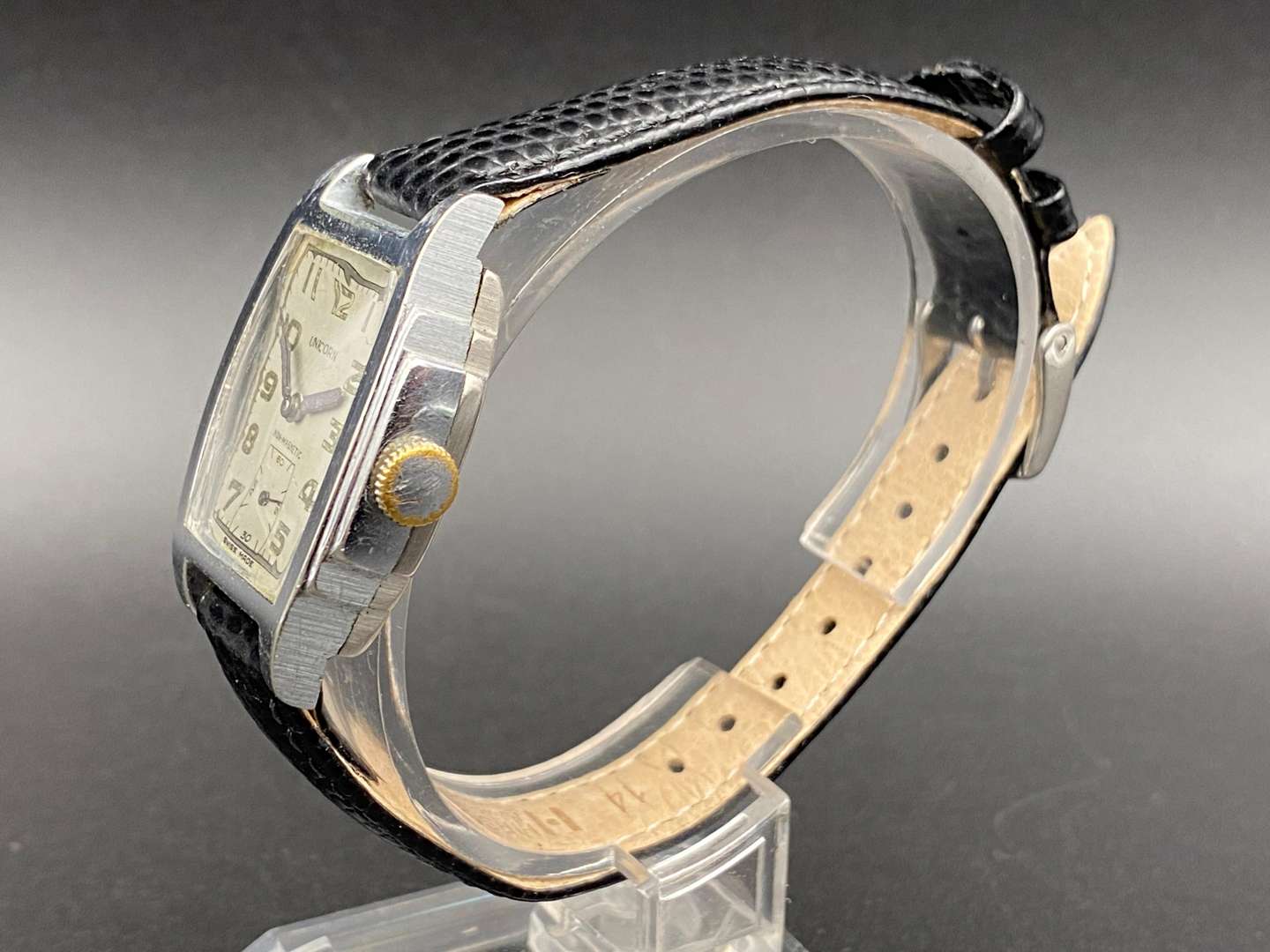 <p>UNICORN, 1940's stainless steel wristwatch,&nbsp;</p>