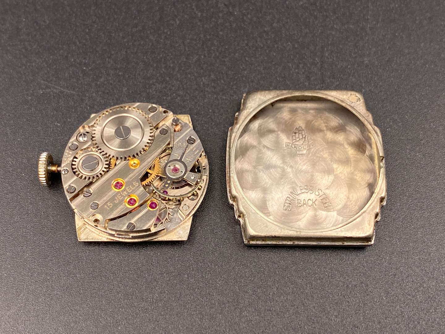 <p>UNICORN, 1940's stainless steel wristwatch,&nbsp;</p>