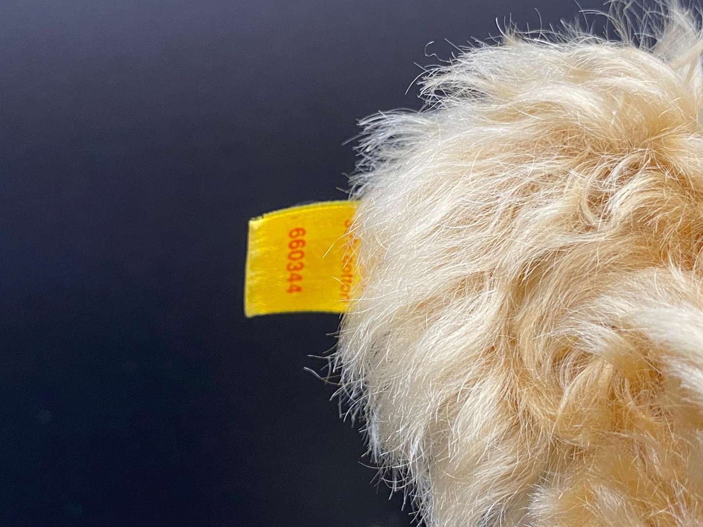 <p>STEIFF, a blonde, jointed mohair teddy bear, 660344</p>