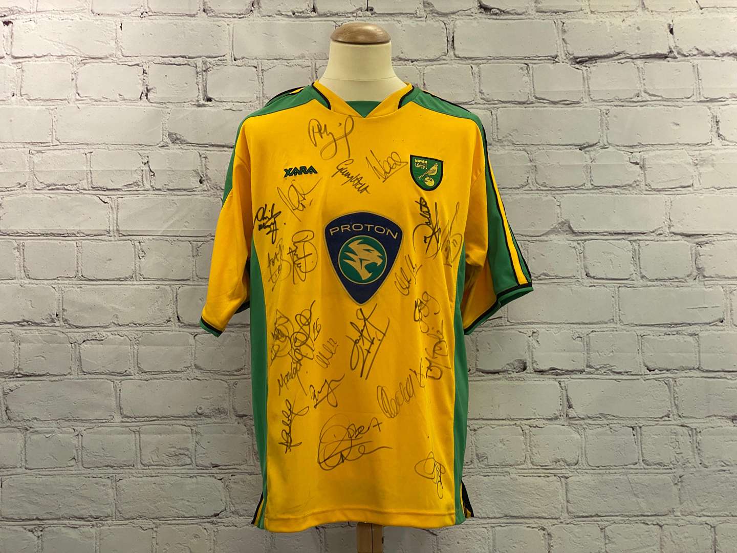 <p>NORWICH CITY, Proton, signed football shirt</p>