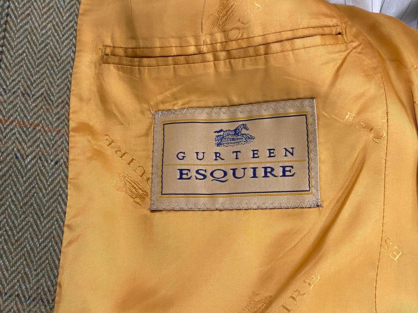 <p>GURTEEN, Esquire, English tweed sports coat,</p>