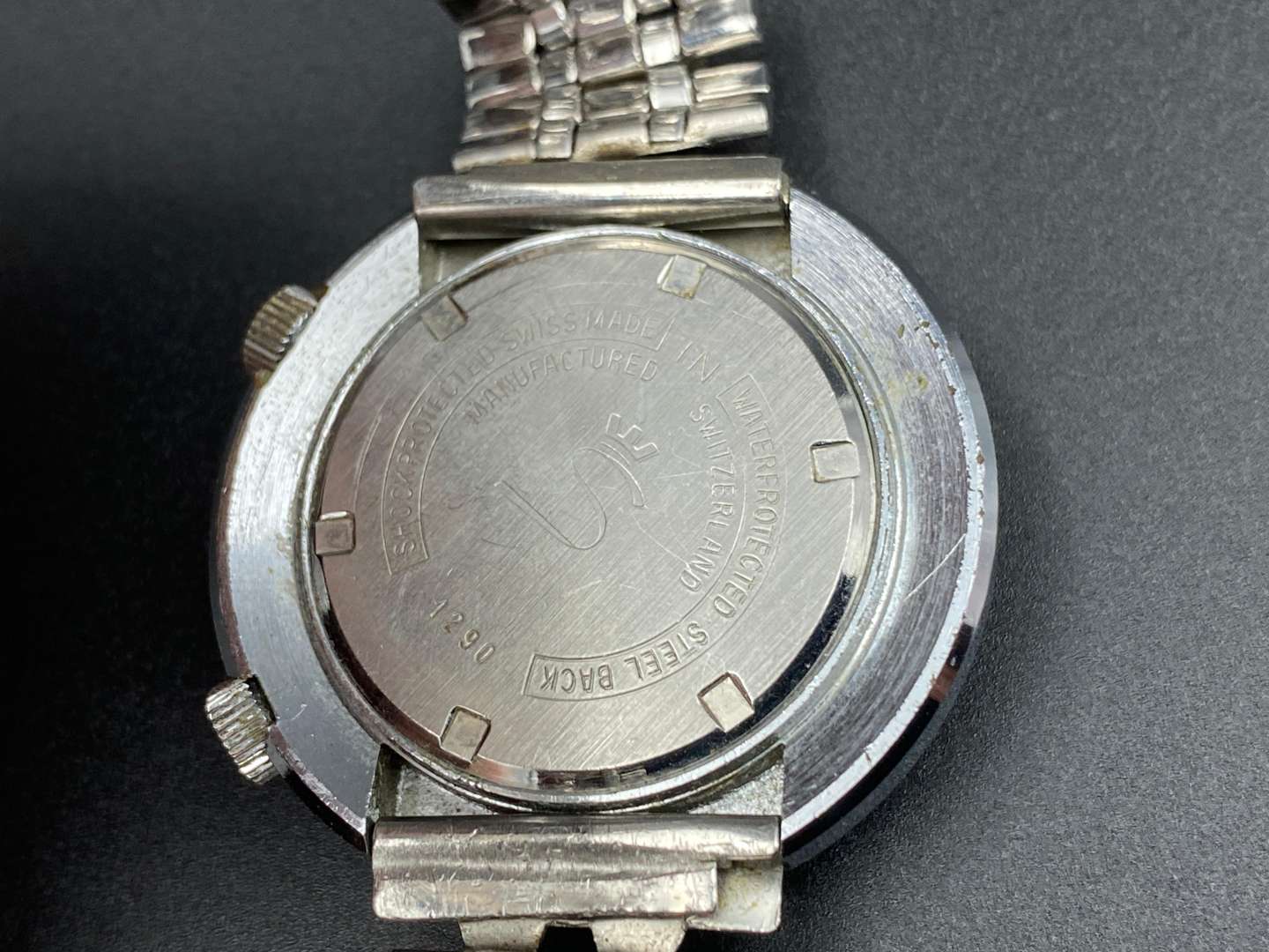 <p>SORNA, stainless steel alarm wristwatch, 1290,</p>