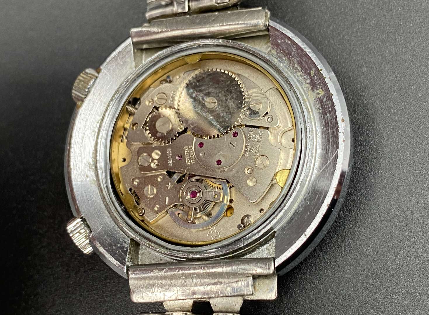 <p>SORNA, stainless steel alarm wristwatch, 1290,</p>