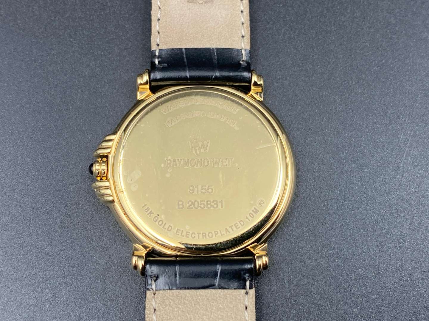 <p>RAYMOND WEIL, &nbsp;gold plated, quartz, calendar wristwatch, 9155, B205881</p>