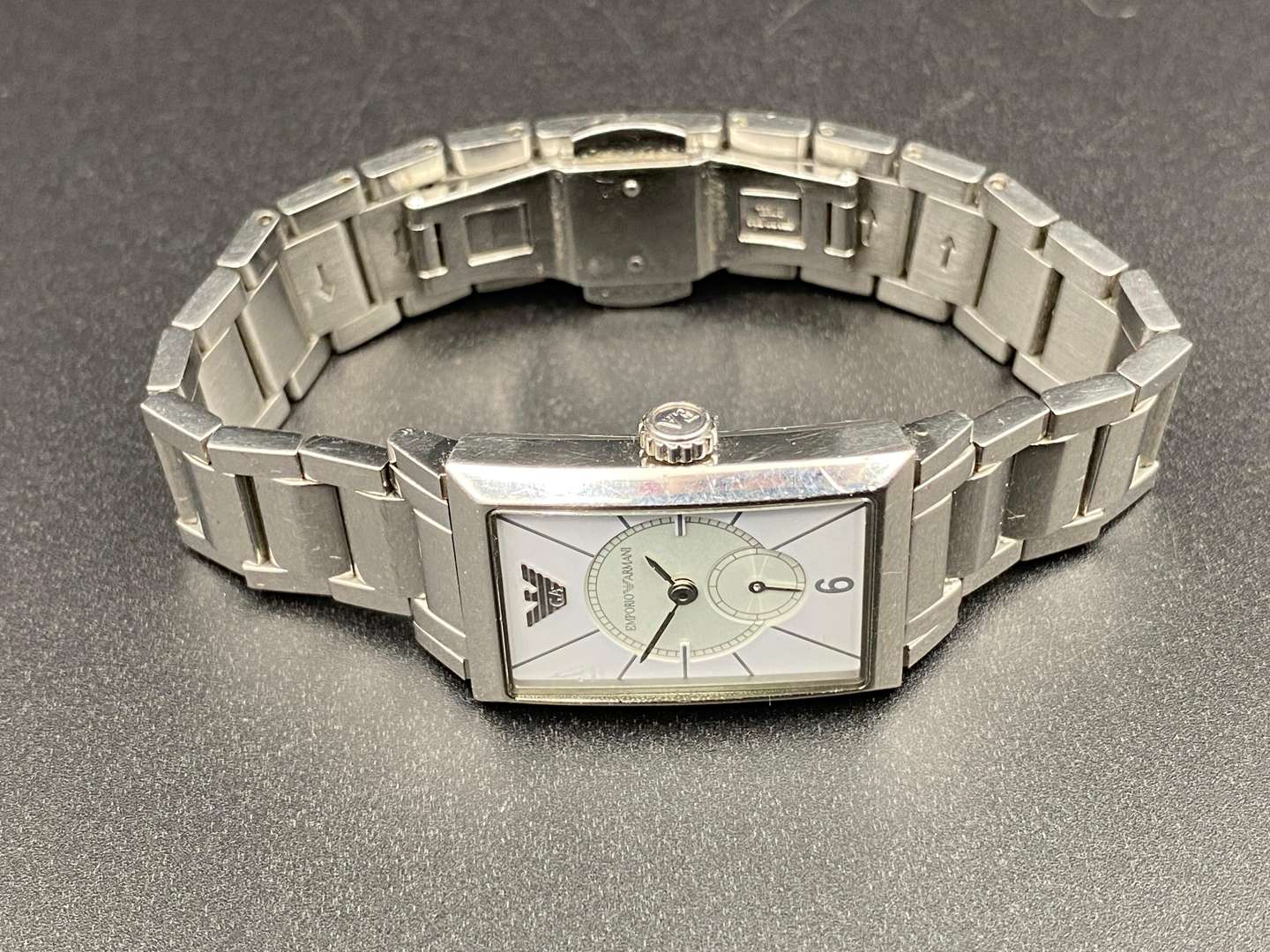 <p>EMPORIO ARMANI, stainless steel quartz dress watch,</p>