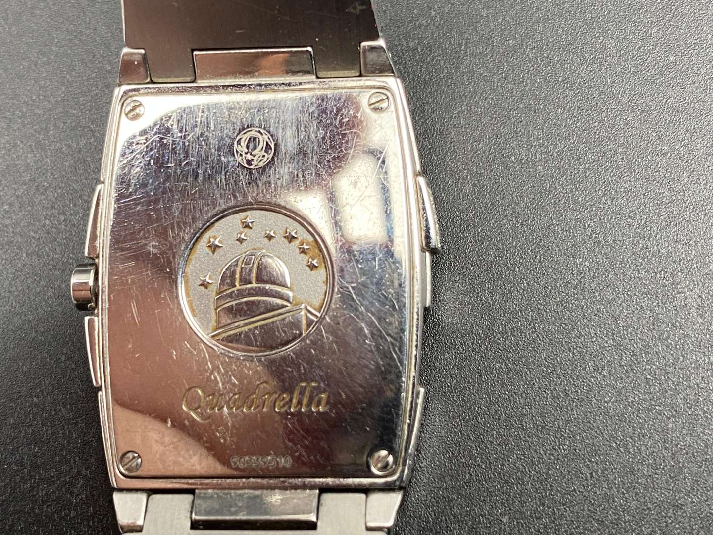 <p>OMEGA, Constellation, Quadrella, stainless steel quartz wristwatch, 90339310</p>