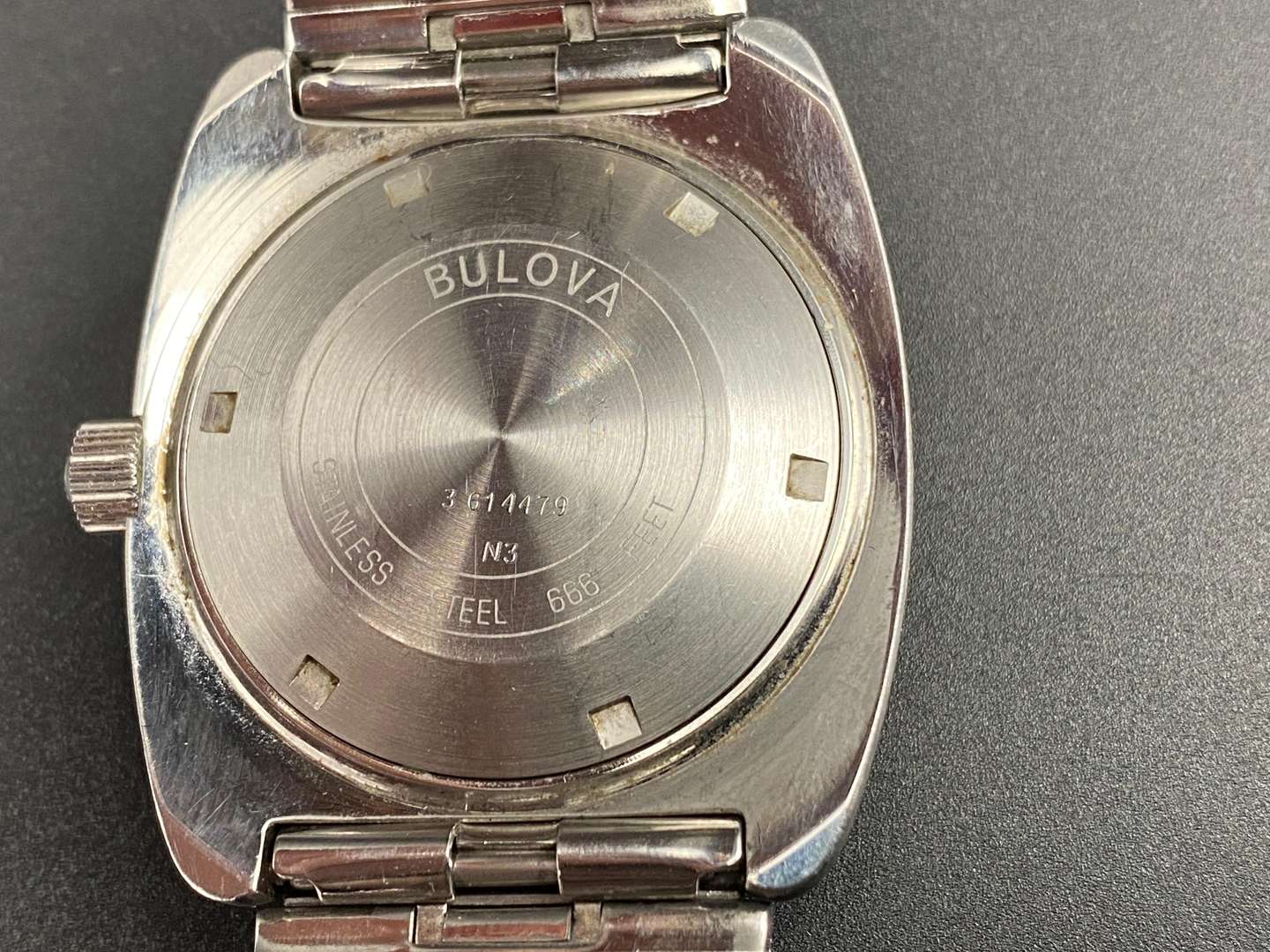 <p>BULOVA, Oceanographer, 666, stainless steel, automatic wrist watch, N3, 3614479</p>