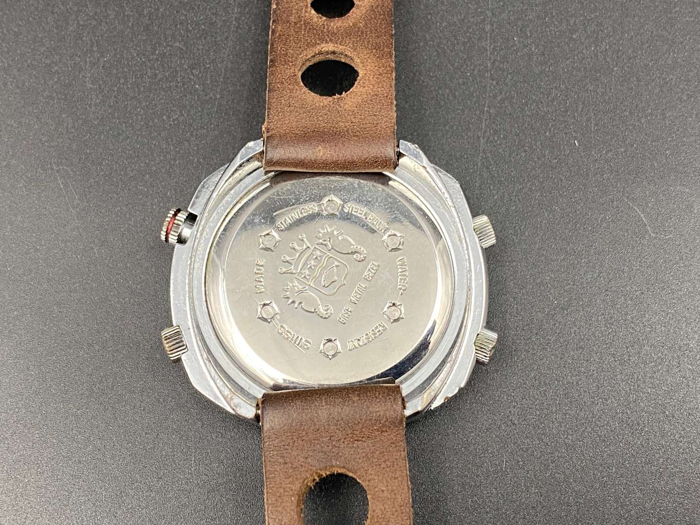 <p>SICURA, Chrono Computer, stainless steel chronograph wristwatch,</p>