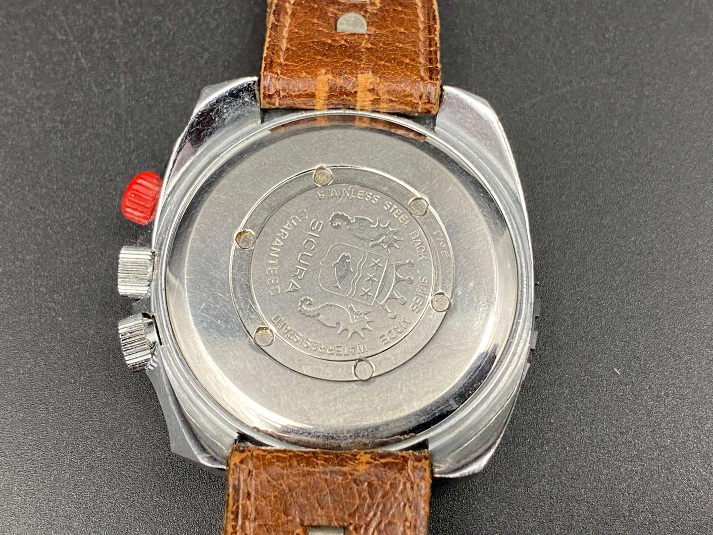 <p>SICURA, Chrono***, stainless steel, chronograph wrist watch,</p>