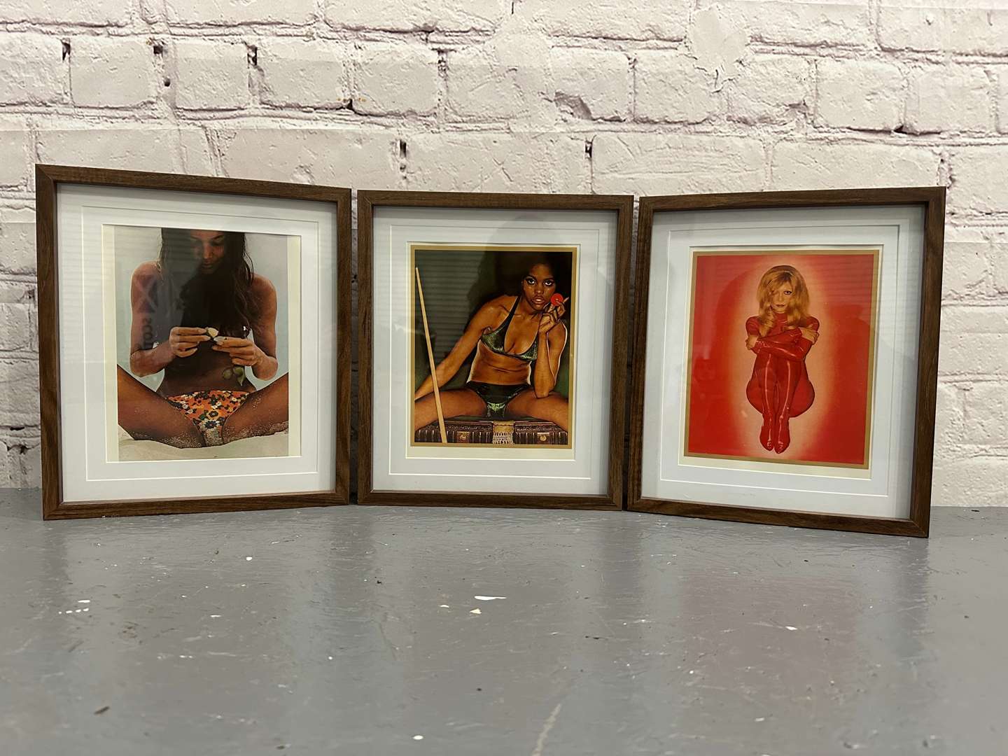 <p>PIRELLI, 3 calendar framed prints, 1973 Allen Jones, 1974 Hans Feurer, 1973 Brian Duffy</p>