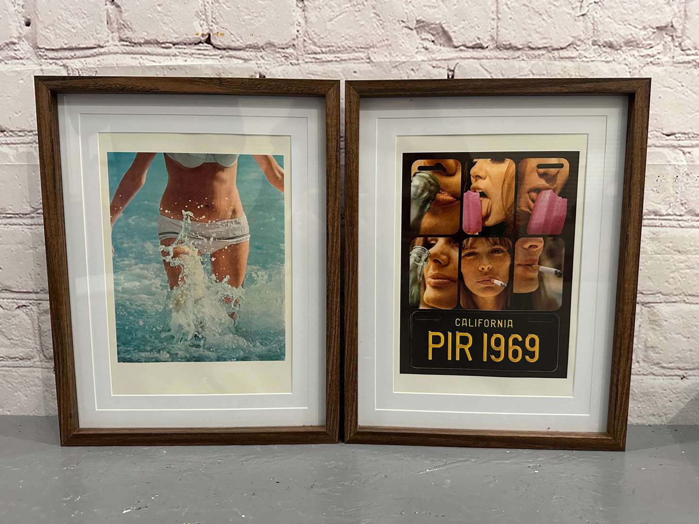 <p>PIRELLI, 2 framed calendar prints, 1969 Harri Peccinotti, 1964 Robert Freeman</p>