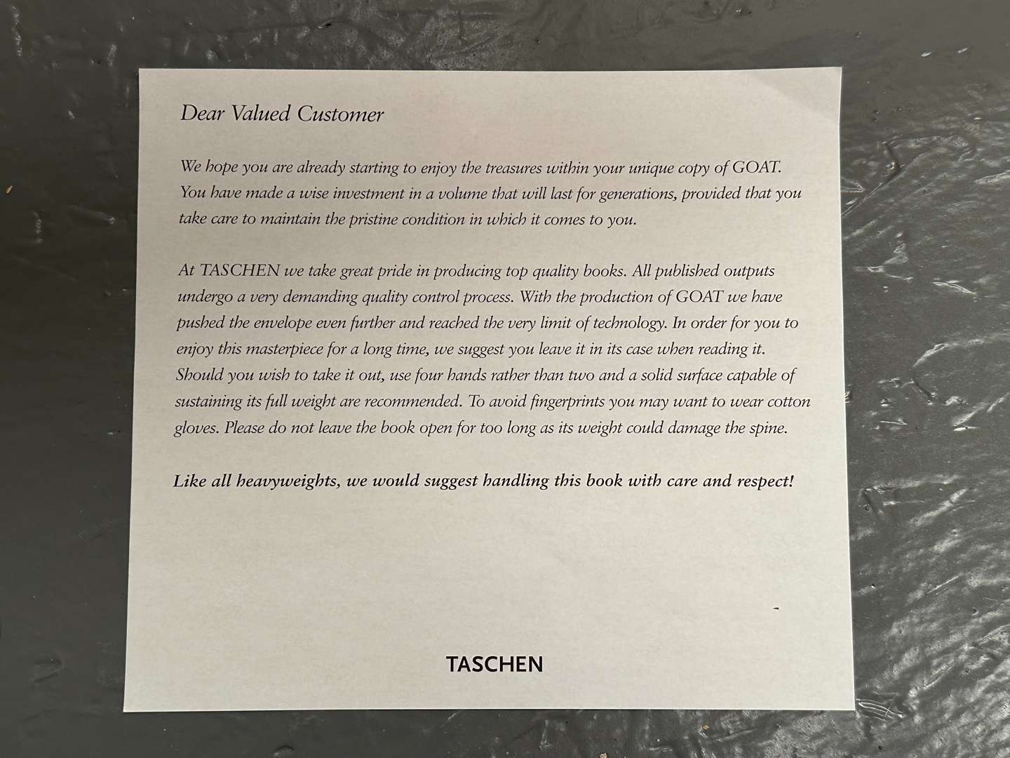 <p>MUHAMMAD ALI Signed&nbsp;Taschen GOAT Book Unopened Limited Edition Rare Cassius Clay</p>