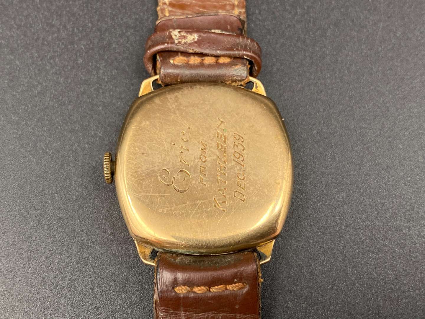 <p>BUREN ELDIS, 1930's 9ct gold wrist watch,</p>