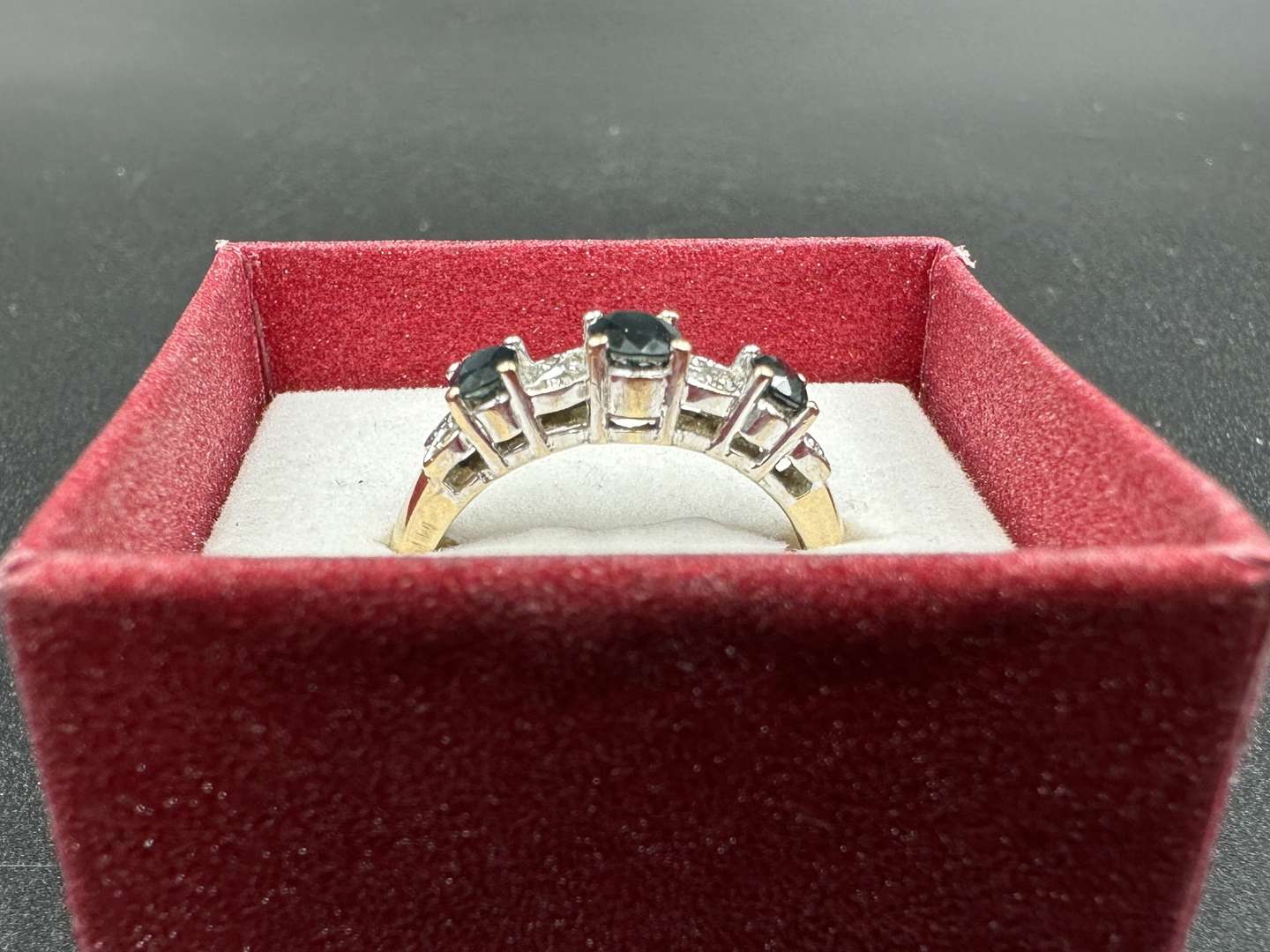 <p>Sapphire and Diamond, 9ct gold ring,</p>