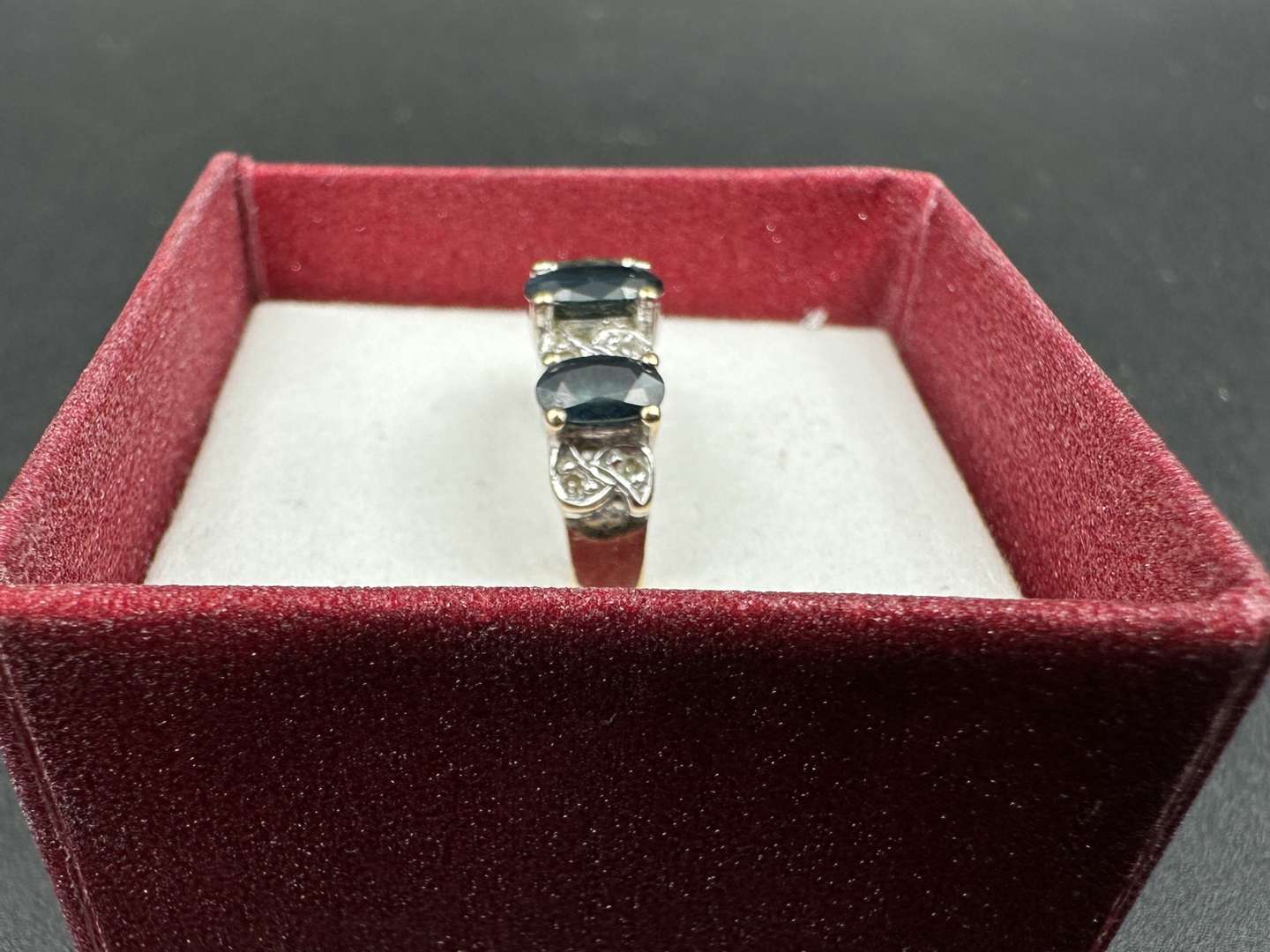 <p>Sapphire and Diamond, 9ct gold ring,</p>