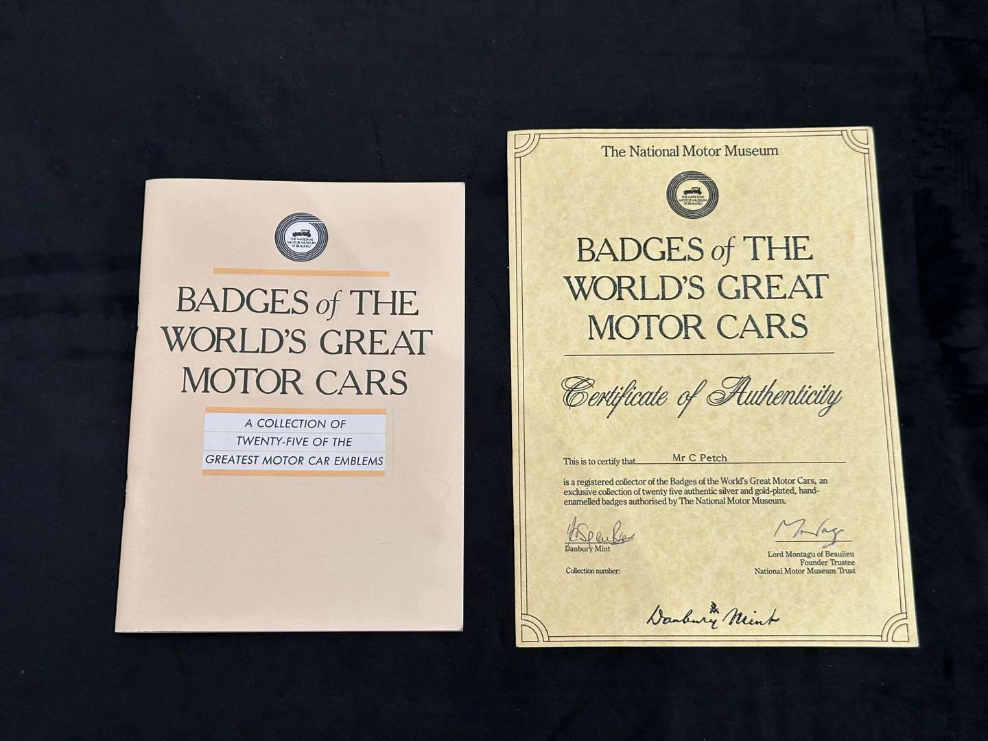 <p>The National Motor Museum, “Badges of the World's Great Motor Cars”, cased set of Twenty-Five badges,</p>