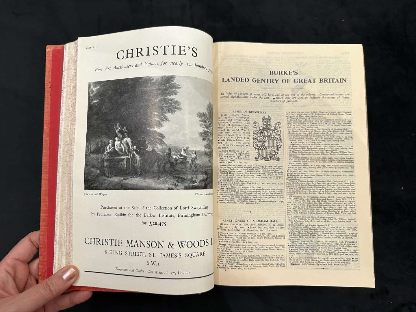 <p>Two Volumes comprising, Burke's Landed Gentry 1952 & &nbsp;Burke's Peerage Baronetage and Knightage 1939,</p>