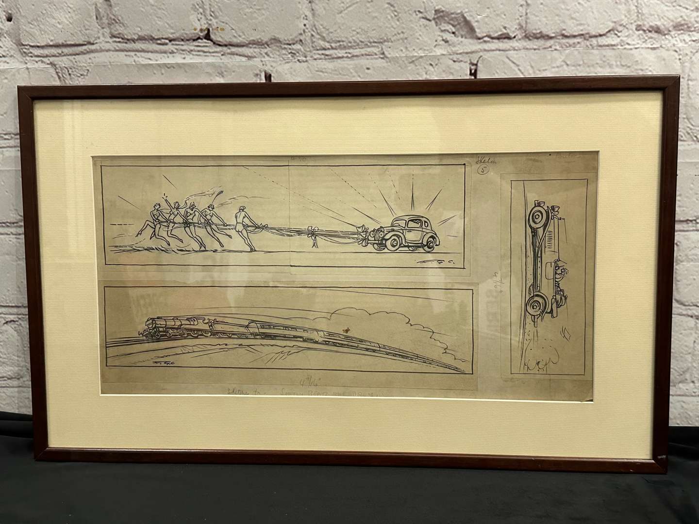 <p>Frank Gordon Crosby, (1885-1943), original illustration sketches</p>