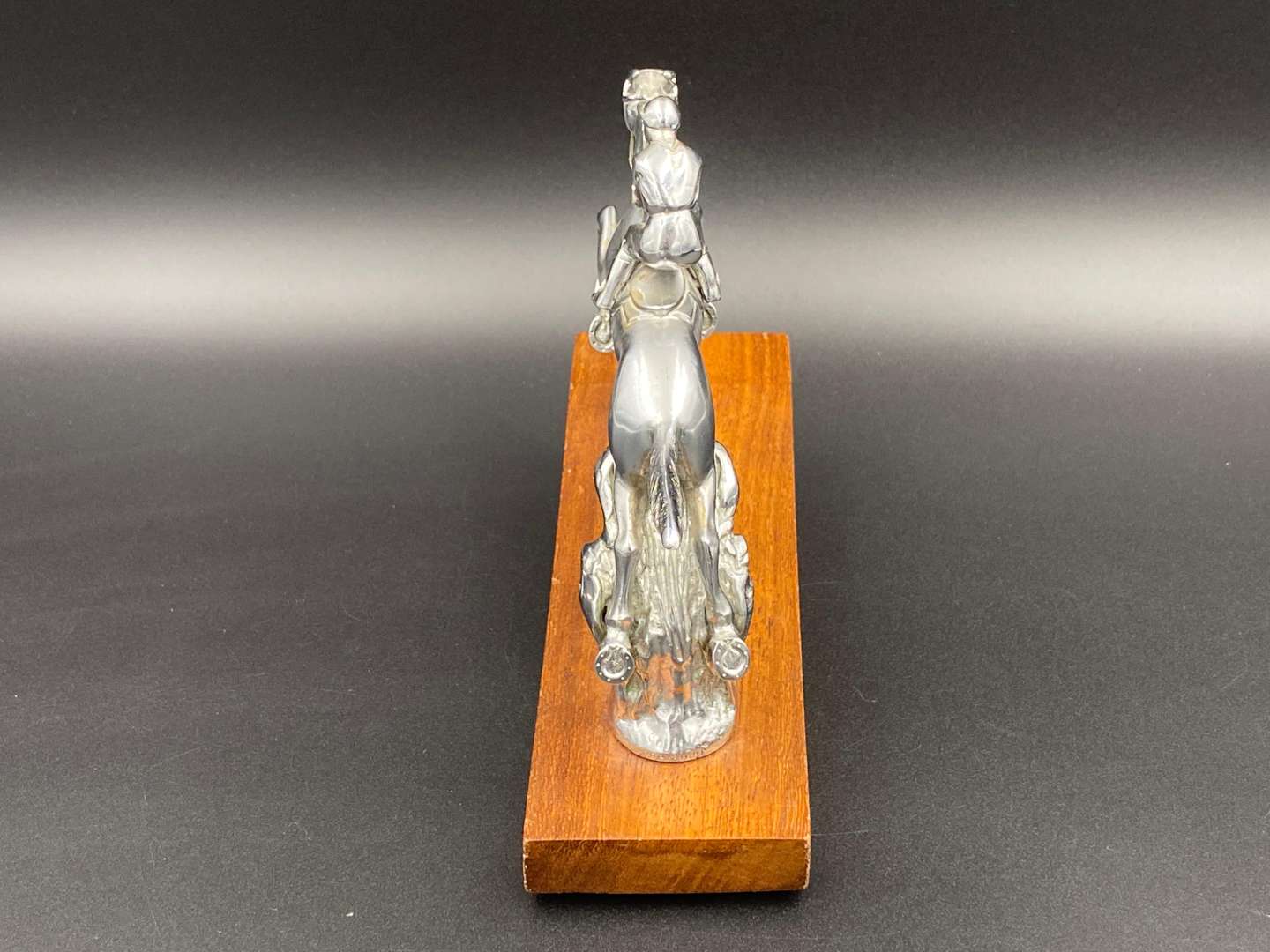 <p>DESMO, “Steeplechaser” chrome plated car mascot,</p>