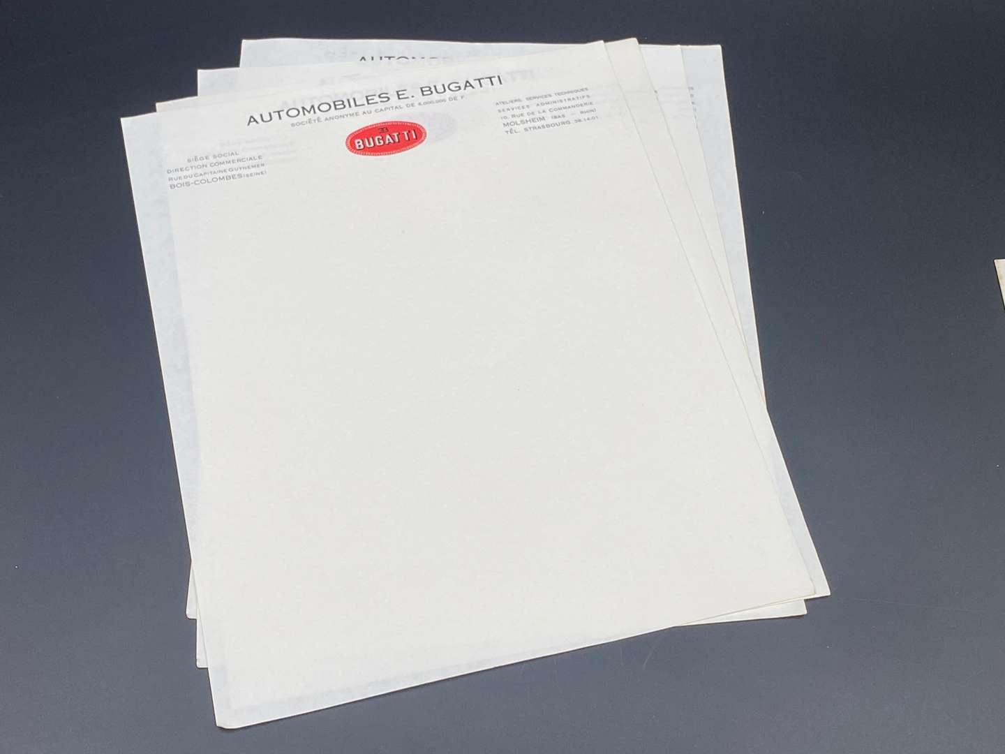 <p>BUGATTI, a quantity of 20th century pamphlets, letterhead and ephemera,</p>