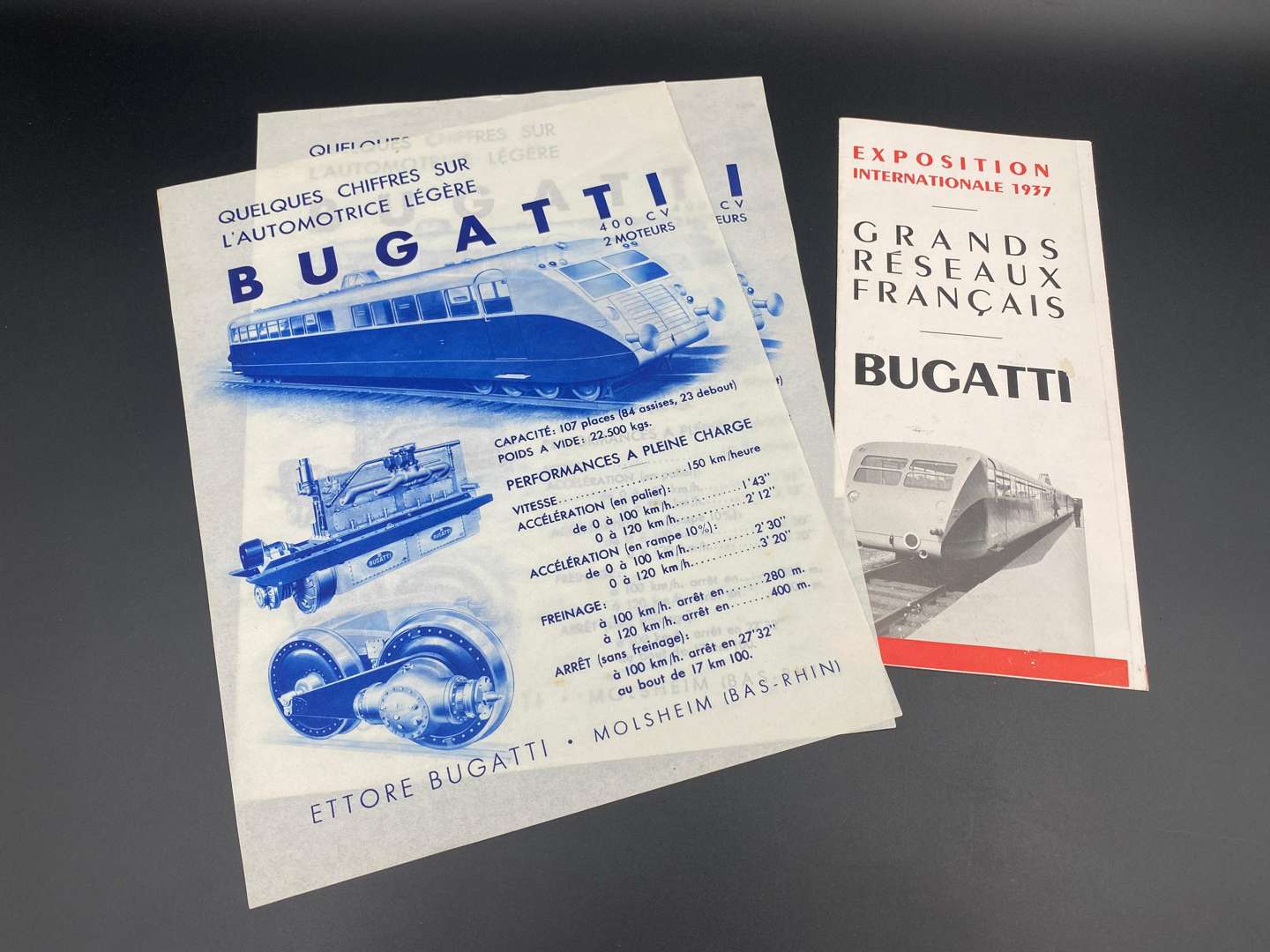 <p>BUGATTI, a quantity of 20th century pamphlets, letterhead and ephemera,</p>