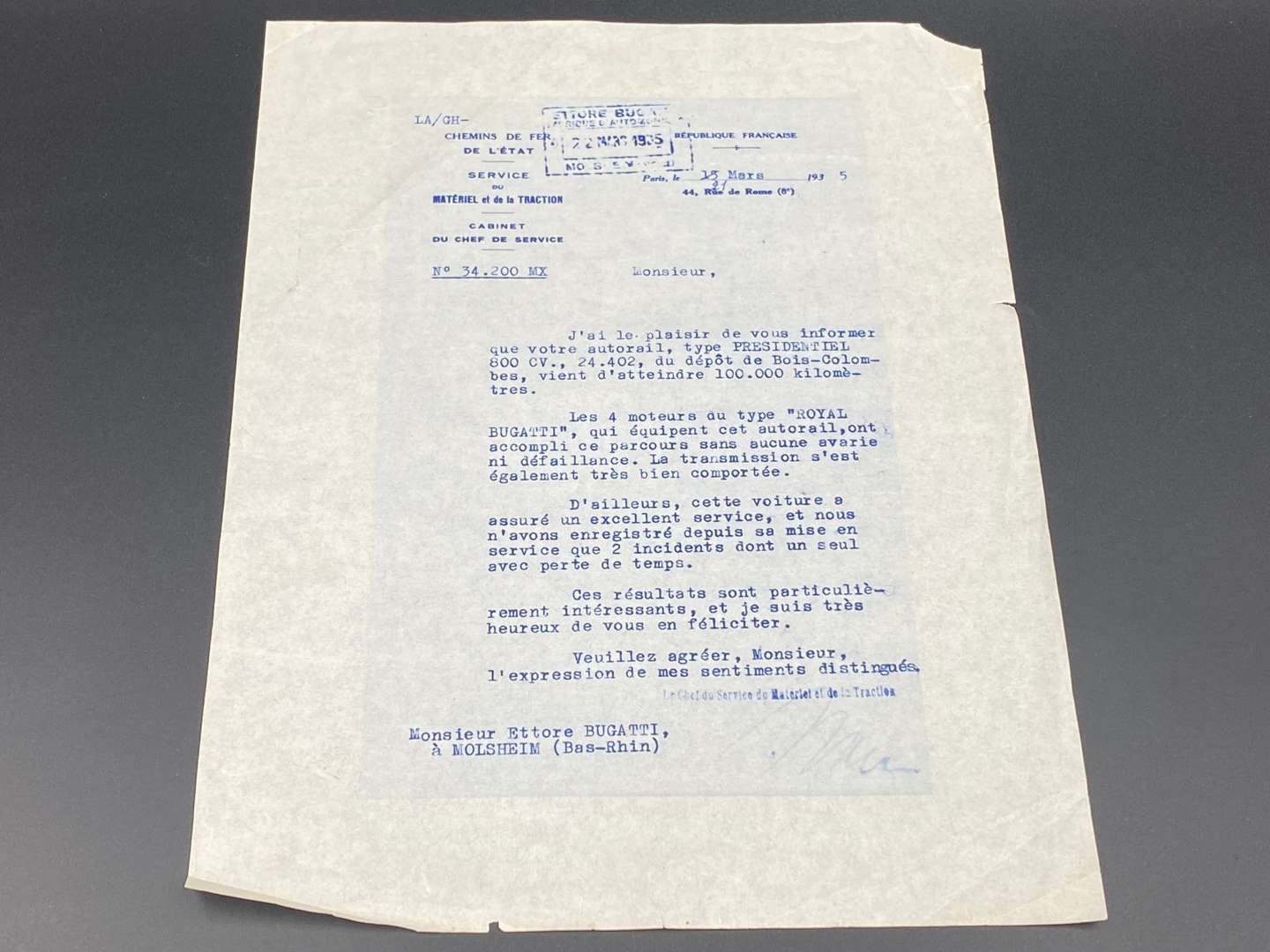 <p>BUGATTI, a quantity of 20th century pamphlets, letterhead and ephemera,</p>