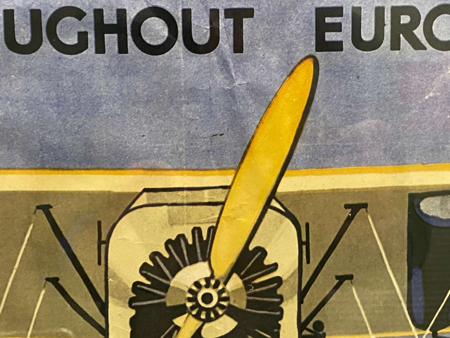 <p>SHELL / IMPERIAL AIRWAYS, “Imperial Airways Use Shell Petrol Exclusively, Throughout Europe" reprint of 1929 poster, by Dacres Adams</p>